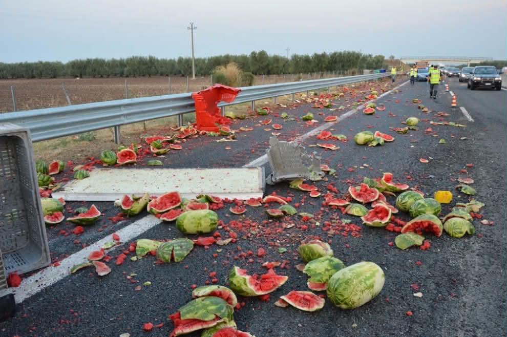 Angurie sulla carreggiata dell’A2: traffico in tilt nei pressi di Battipaglia