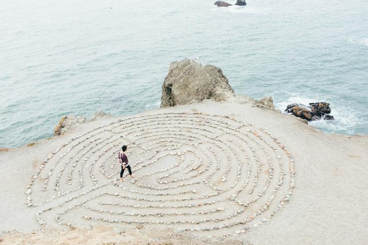 A labyrinth by the beach