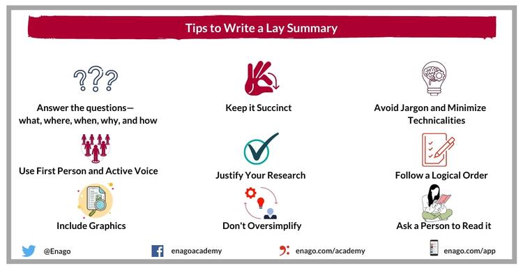 tips to write lay summary