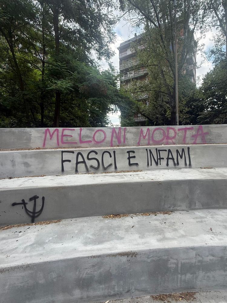 “Meloni morta”. A Modena scritte choc e minacce degli antifa