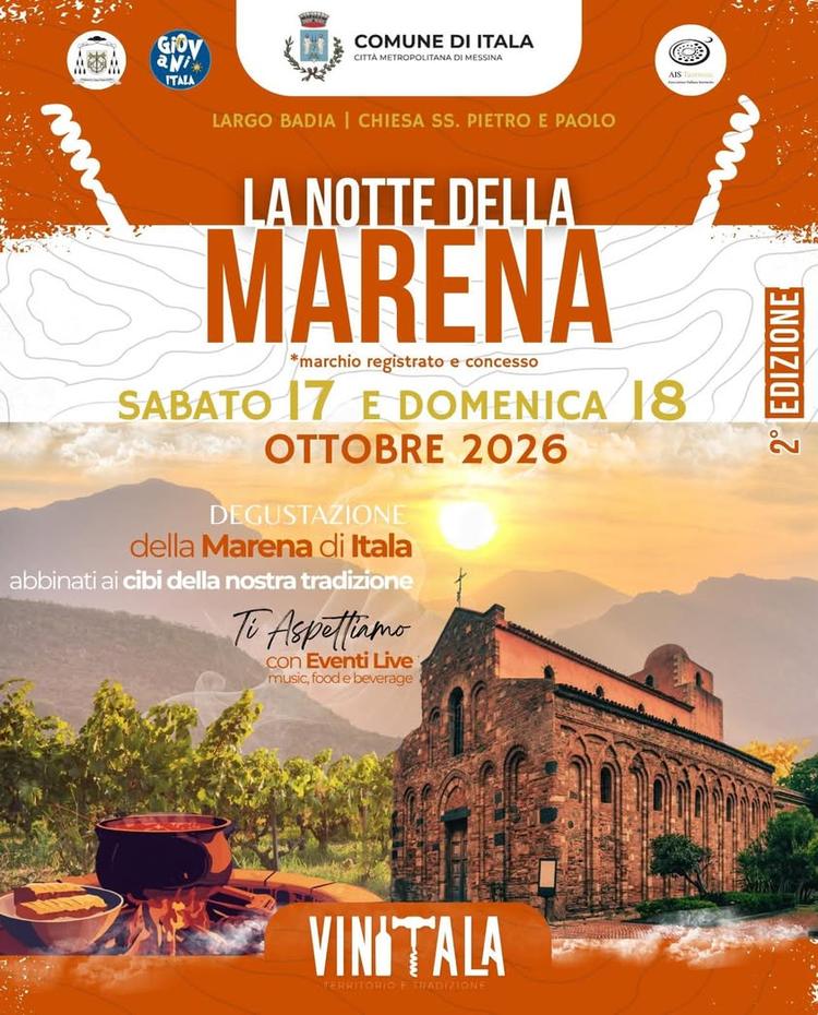 🍇🍷LA NOTTE DELLA MARENA🍷🍇 17 e 18 Ottobre, Itala 🔹DOPO IL SUCCESSO DALLA PRIMA EDIZIONE, TORNA L’EVENTO CHE METTE I...