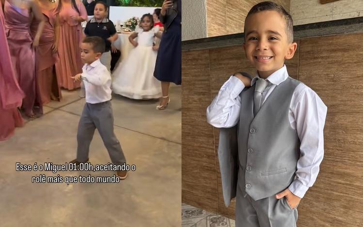 Menino viraliza ao dar show de dança em casamento; vídeo