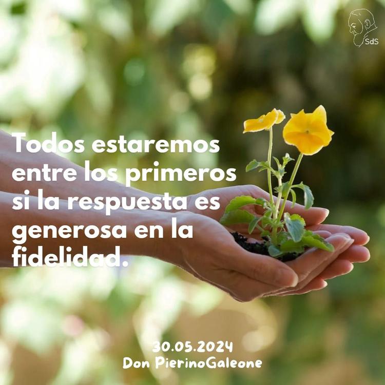 30.05.2024
Todos estaremos entre los primeros si la respuesta es generosa en la fidelidad.

Padre Pierino Galeone