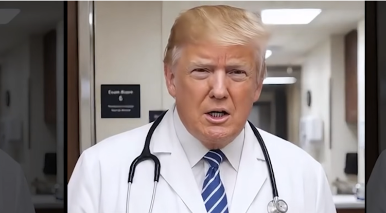 Trump si finge medico in un video AI e "cura" le star dalla sindrome anti-tycoon: da De Niro a Julia Roberts