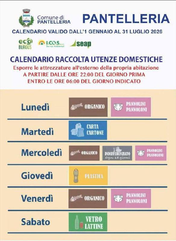 Raccolta differenziata 2026: informazioni già online nell’app Pantelleria. Se vuoi, invita anche amici e familiari a sca...