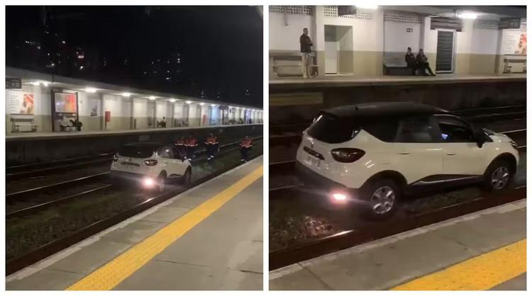 VÍDEO: carro invade trilhos e interrompe circulação da Linha 7-Rubi em SP