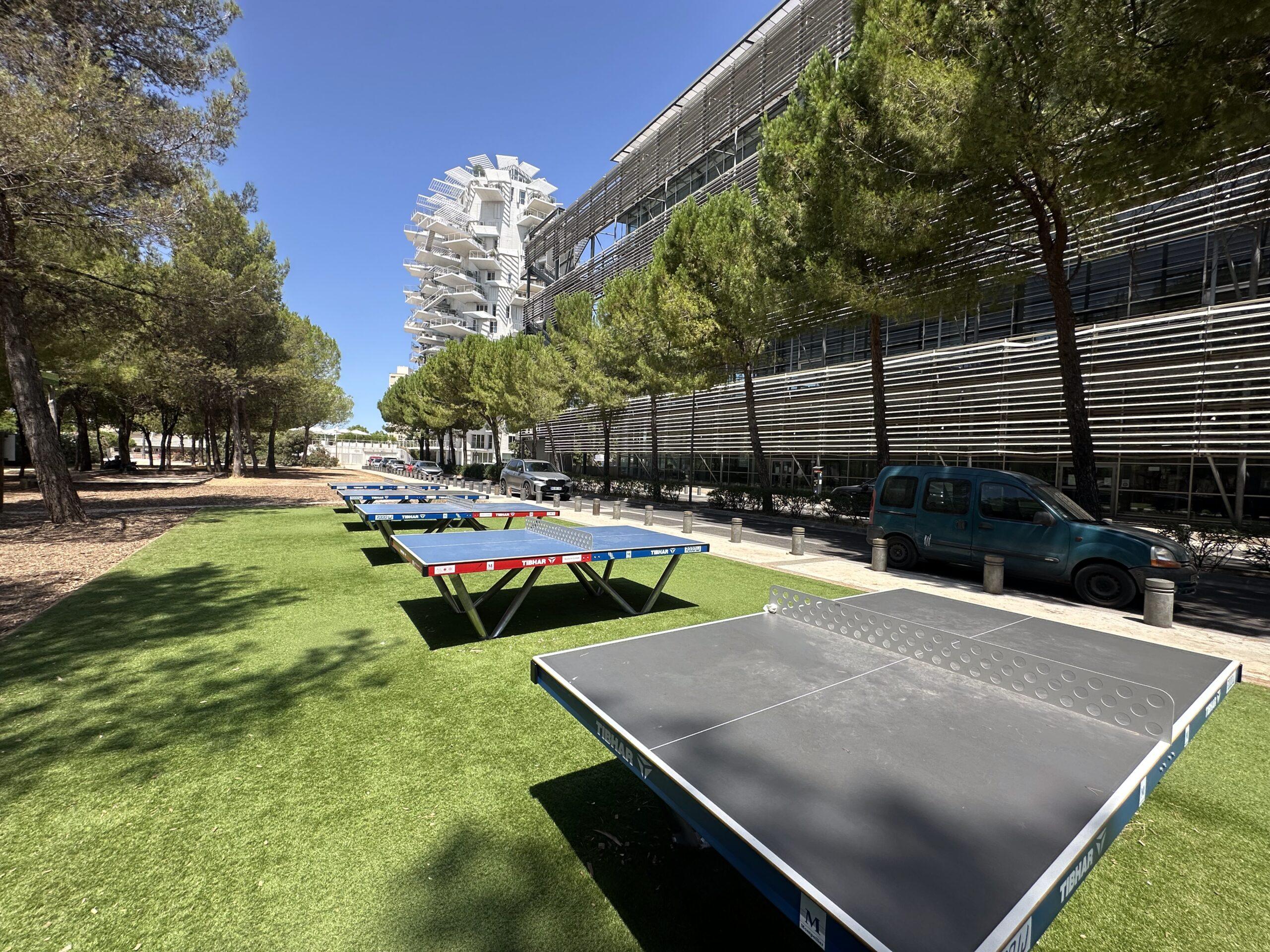 Montpellier : Des tables de ping-pong en libre-service devant la BU Richter