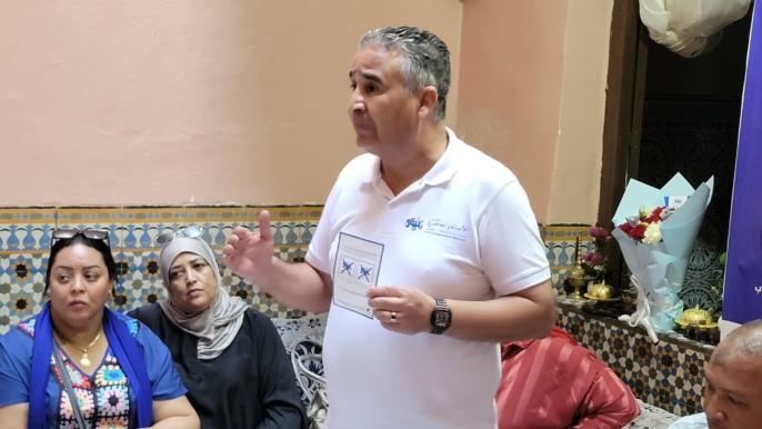 وصيف لائحة المنصوري في لقاءات تواصلية مع ساكنة المدينة العتيقة ومهنيي الكوتشيات