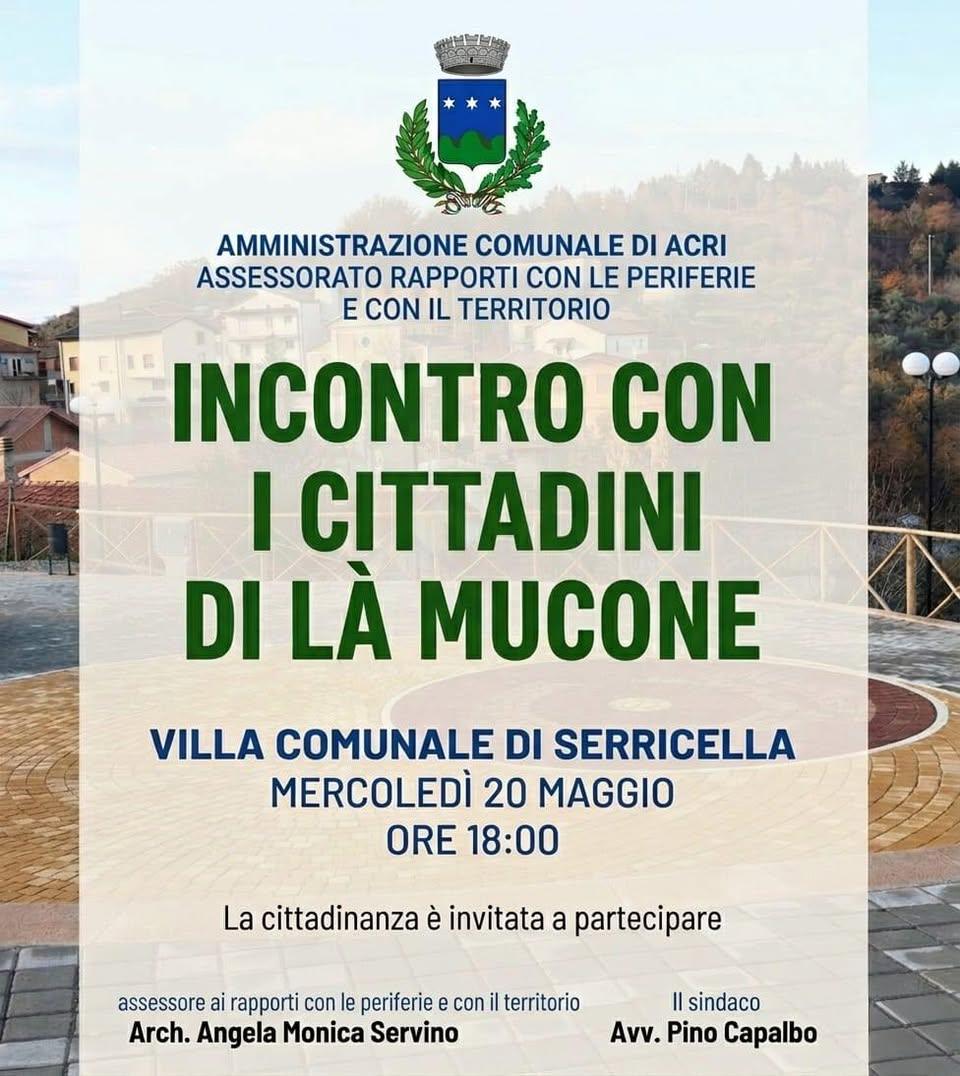 Mercoledì 20 Maggio, ore 18  VILLA COMUNALE DI SERRICELLA