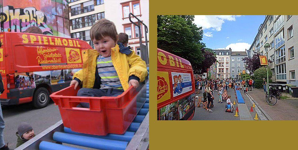 Mittwochs Spielstraße "Heideplatz" im Frankfurter Nordend