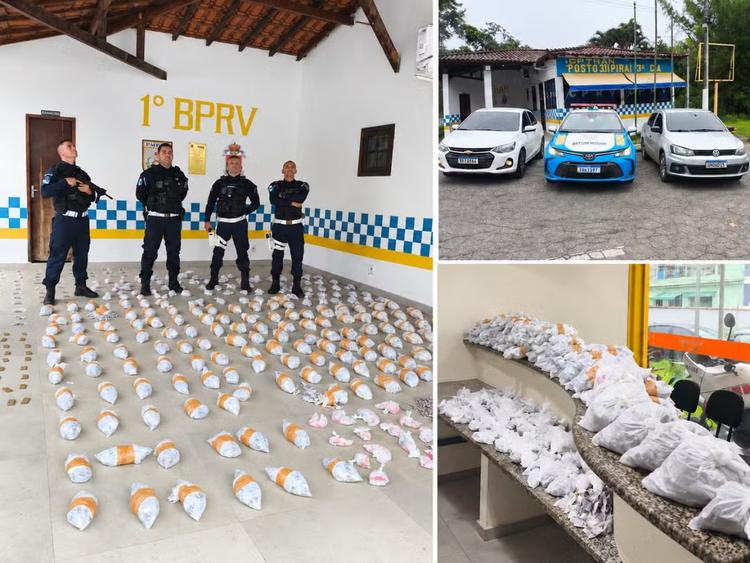 Dupla é presa com grande quantidade de drogas na RJ-145, em Piraí