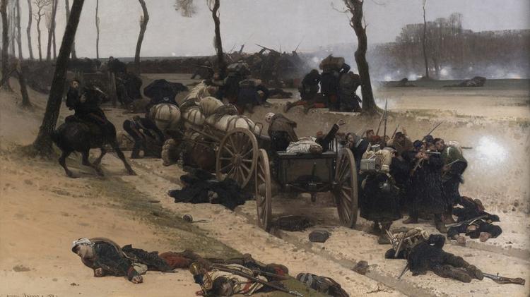Le Rendez-vous du MUDAAC : Scène de combats peinte par Eugène Médard