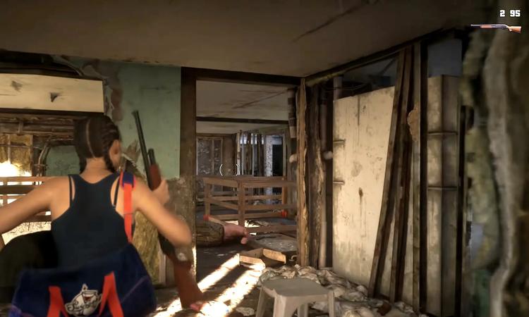 GTA 6 Lucia one handed shotgun pump