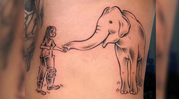 Tratador do Zoo de Sorocaba tatua elefante Sandro após ida a santuário: 'Sinto um vazio'