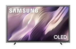 Samsung S95H OLED TV with purple canyon screensaver