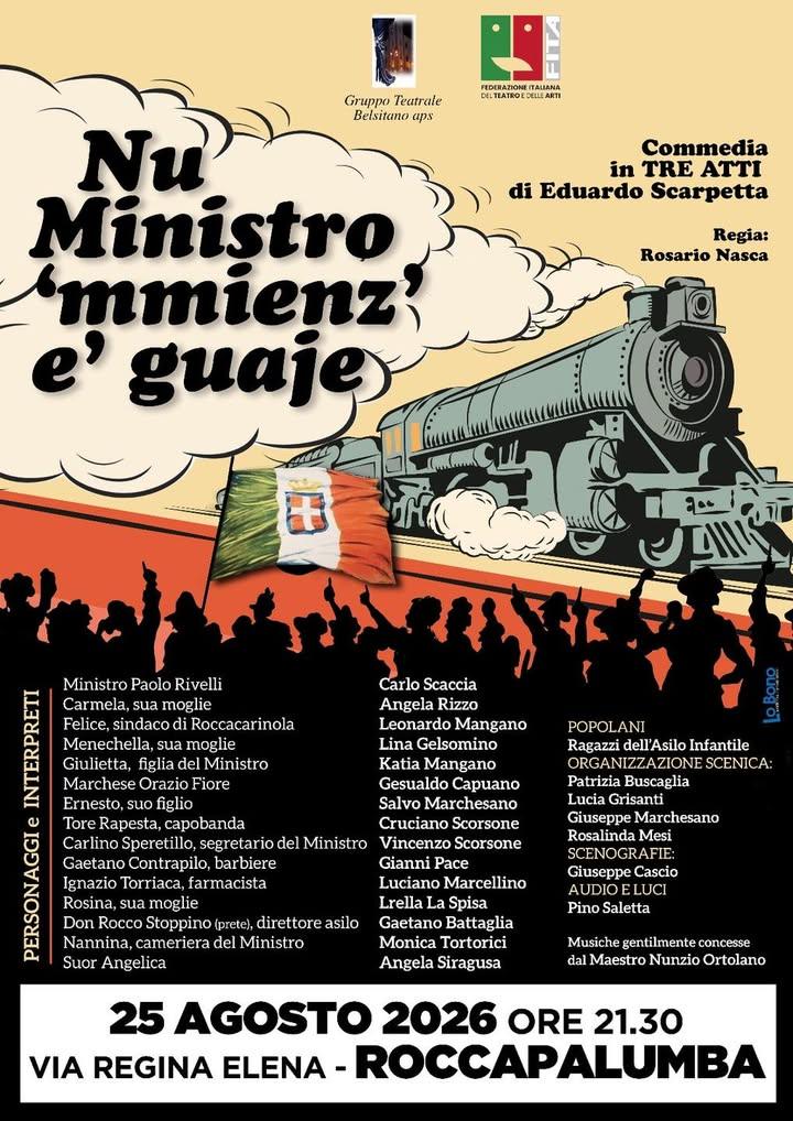 Domani sera, 25 agosto, appuntamento con il teatro e con la comicità del Gruppo Teatrale BelSitano APS, che porterà in s...