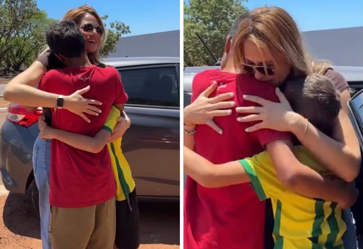 'Nada se compara ao abraço', diz mãe ao voltar ao Brasil após 4 anos e reencontrar filhos