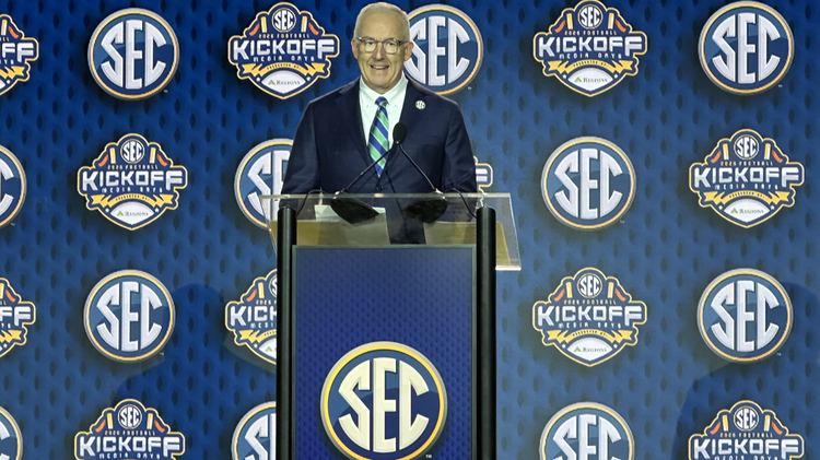 Sankey tackles CFP expansion, NIL reform, and future of college sports to open SEC Media Days