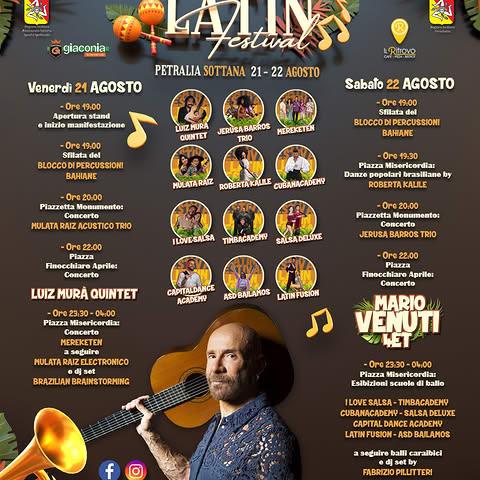 🔥 Ci siamo! Siamo orgogliosi di presentarvi il PROGRAMMA UFFICIALE della IV EDIZIONE del LATIN FESTIVAL PETRALIA! 💃🕺...