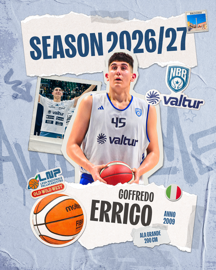 Basket A2/M, Valtur Brindisi blinda il talento Errico con un biennale