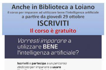 Biblioteca Comunale: corso gratuito rivolto a studenti delle scuole superiori per imparare ad usare l'Intelligenza Artificiale