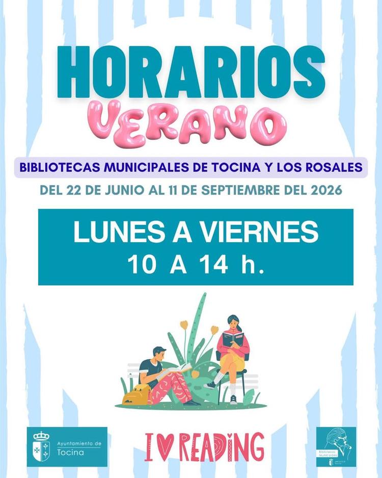 HORARIO DE VERANO EN LAS BIBLIOTECAS MUNICIPALES 📚 Desde hoy hasta el 11 de septiembre las bibliotecas municipales camb...