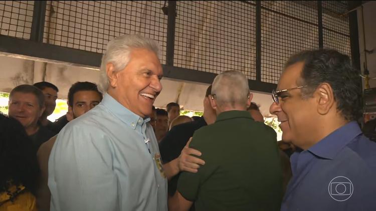 Ronaldo Caiado, candidato do PSD à Presidência, visita o Mercado Municipal de Pinheiros, na Zona Oeste de São Paulo