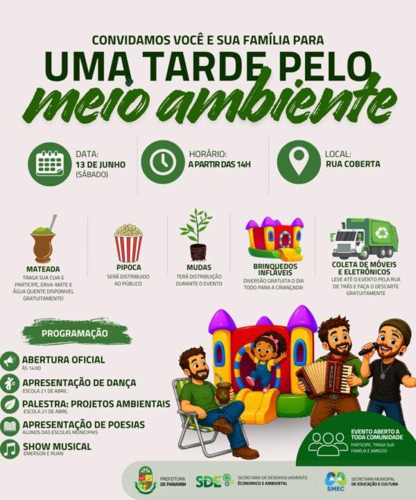 SDE de Panambi promove nesta sábado programação especial dedicada ao Dia Mundial do Meio Ambiente