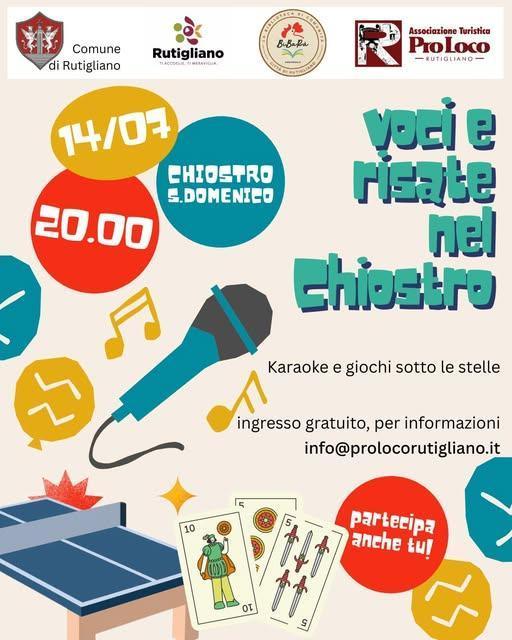 Voci e Risate nel Chiostro - Karaoke & Giochi sotto le Stelle (Inizio ore 20.00)