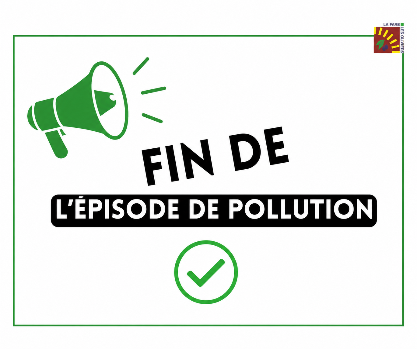 Fin de l’épisode de pollution atmosphérique