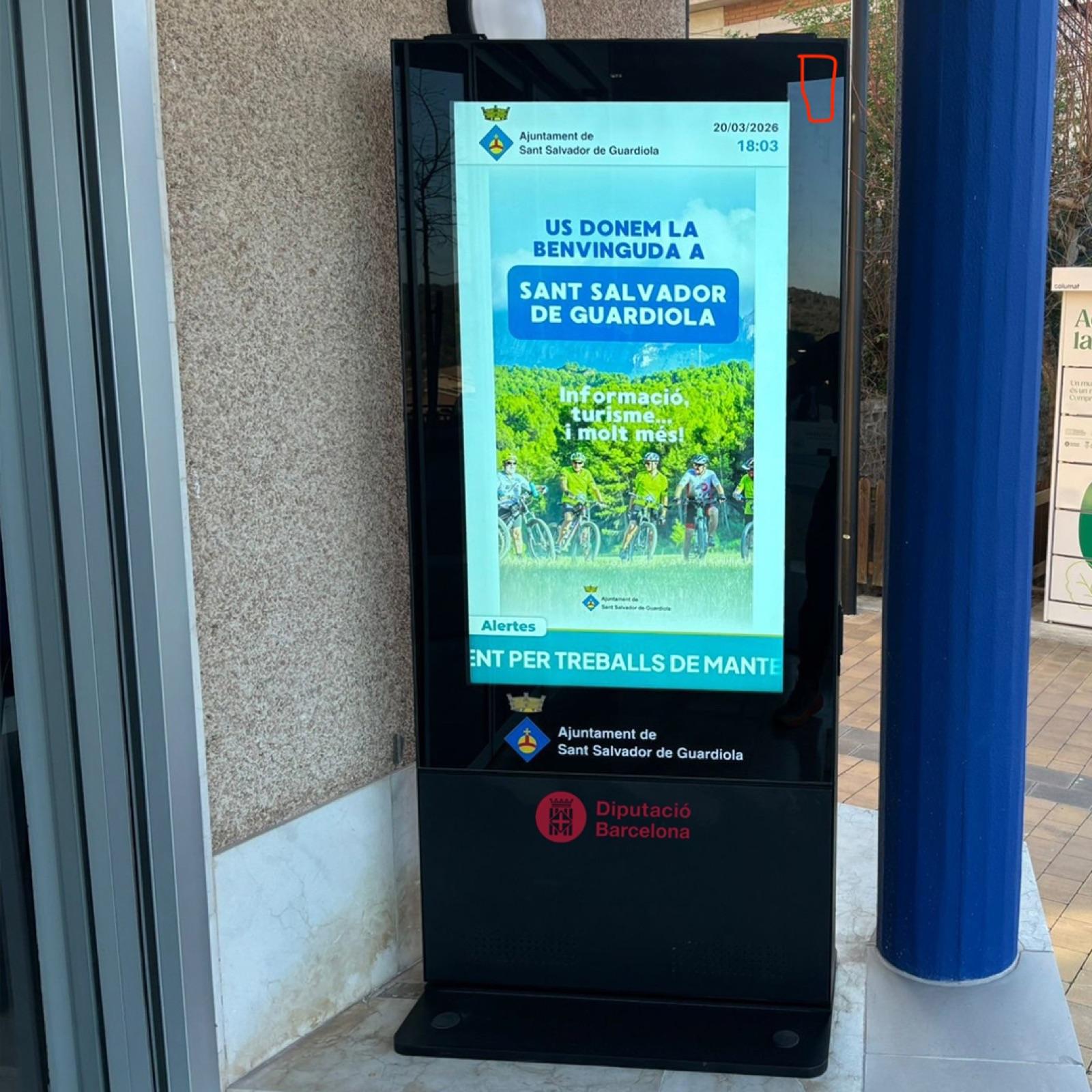 SANT SALVADOR DE GUARDIOLA PONE EN MARCHA UNA NUEVA RED DE PANTALLAS DIGITALES DE INFORMACIÓN MUNICIPAL