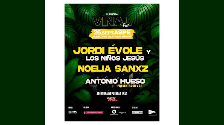 Aspe se prepara para una nueva edición del Vinal Fest con Jordi Évole como gran reclamo