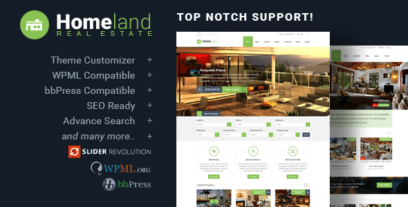 Homeland – Tema WordPress per Immobiliare Responsive
