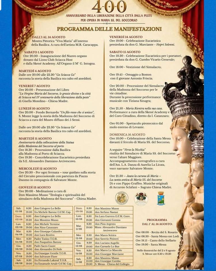 MADONNA DEL SOCCORSO Dopo gli eventi promossi lo scorso febbraio, ecco il nuovo programma di iniziative estive legate al...