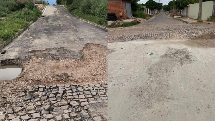 Moradores relatam gasto de quase R$ 2 mil para tapar buraco de rua em Teresina após prejuízos: 'via quase intransitável'