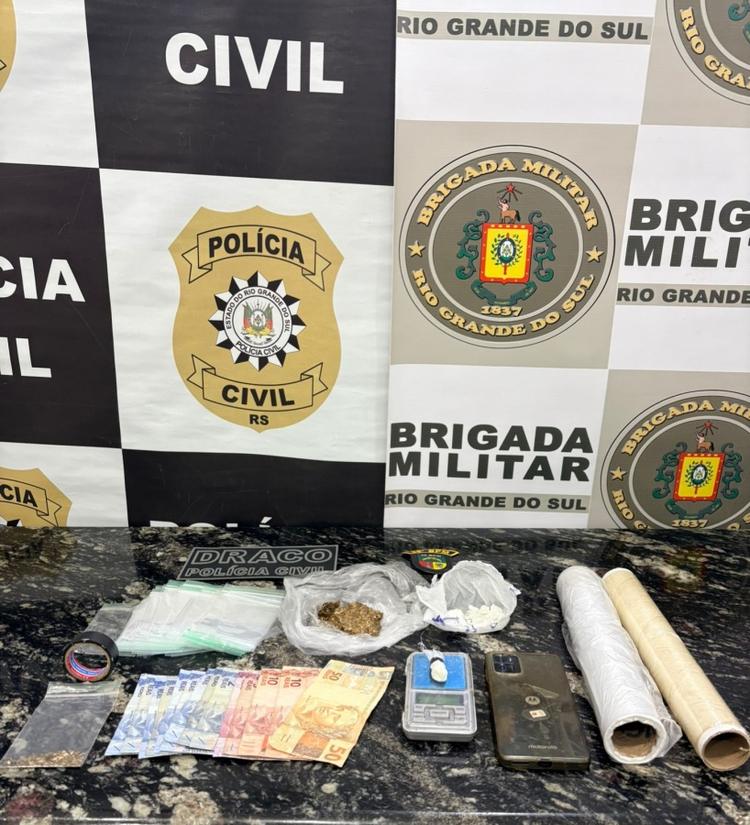 Brigada Militar prende homem por tráfico de drogas em Soledade