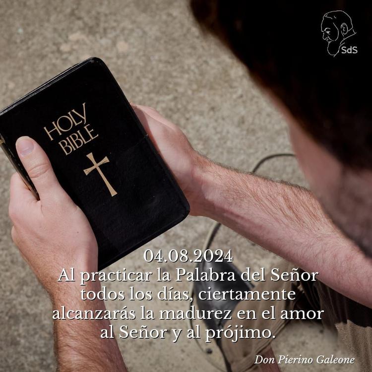 04.08.2024
Al practicar la Palabra del Señor todos los días, ciertamente alcanzarás la madurez en el amor al Señor y al prójimo.

Padre Pierino Galeone