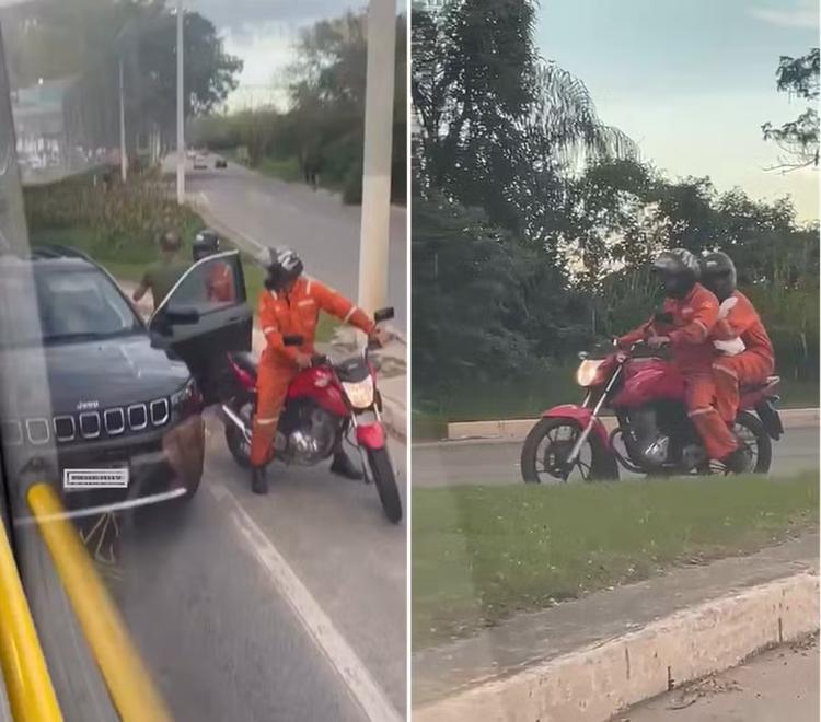 VÍDEO: assalto é registrado por passageiros de ônibus durante congestionamento em Macaé