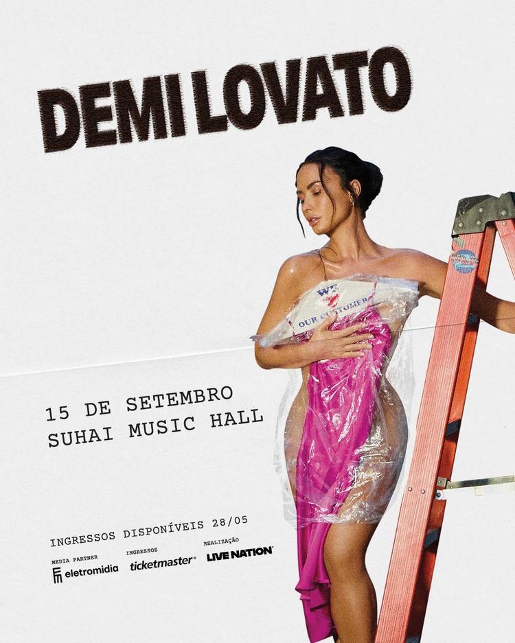 DEMI LOVATO anuncia SHOW SOLO no BRASIL da TURNÊ 