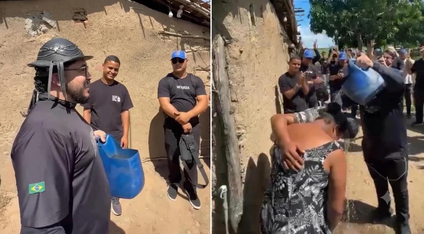 Missionário batiza casal com pote de água no Sertão Nordestino: “Jesus estava lá”