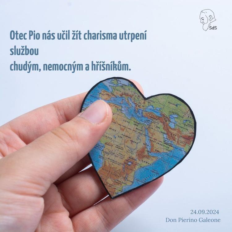24.9.2024
Otec Pio nás učil žít charisma utrpení službou chudým, nemocným a hříšníkům.

Don Pierino Galeone