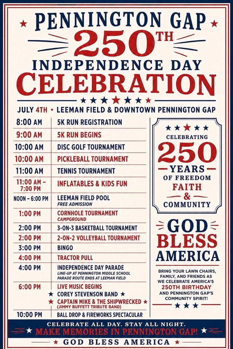 Pennington Gap 250th Independence Day Celebration