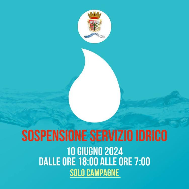 🔴 COMUNICAZIONE IMPORTANTE🔴 CHIUSURA SERVIZIO IDRICO Si avvisa la cittadinanza, che a causa della diminuzione del live...