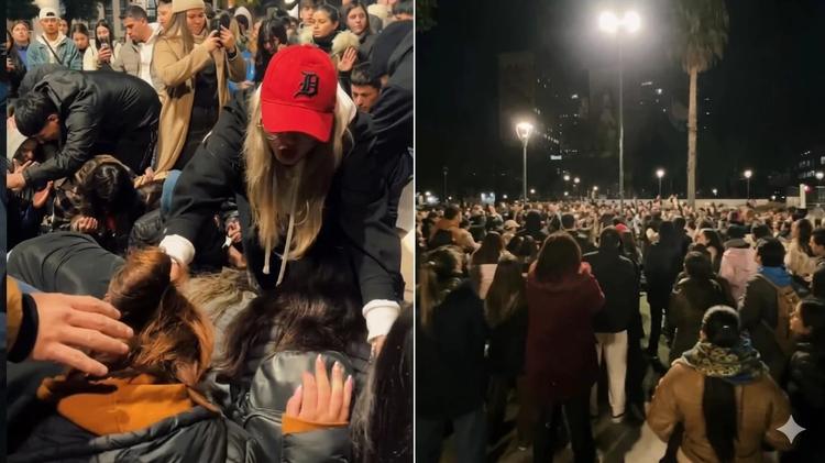 Jovens adoram em frente a universidade na Argentina: “Foram batizados com Espírito Santo”