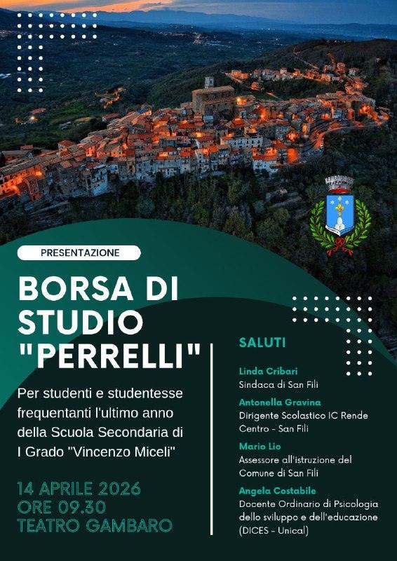 𝐈𝐬𝐭𝐢𝐭𝐮𝐢𝐭𝐚 𝐥𝐚 𝐁𝐨𝐫𝐬𝐚 𝐝𝐢 𝐒𝐭𝐮𝐝𝐢𝐨 𝐏𝐞𝐫𝐫𝐞𝐥𝐥𝐢 𝐩𝐞𝐫 𝐬𝐭𝐮𝐝𝐞𝐧𝐭𝐢 𝐞 𝐬𝐭𝐮𝐝𝐞𝐧𝐭𝐞𝐬𝐬𝐞...