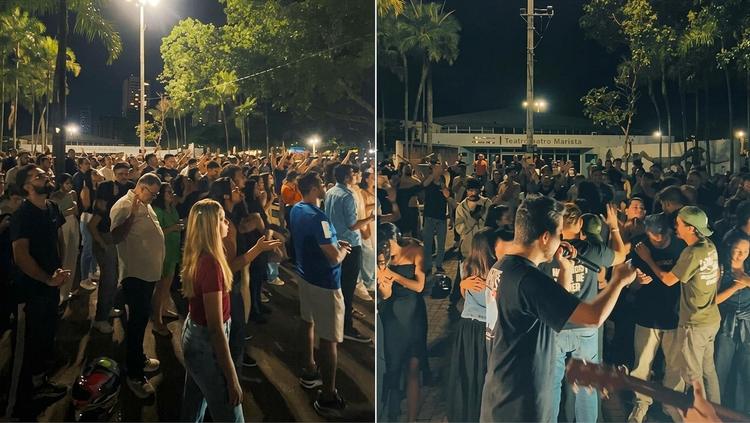 Estudantes fazem culto na Praça Universitária em GO: “Muitos se entregaram a Jesus”