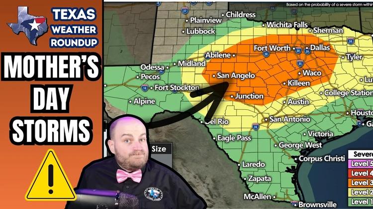 Mother’s Day Severe Storms in Texas: Large Hail, Damaging Winds & Timing