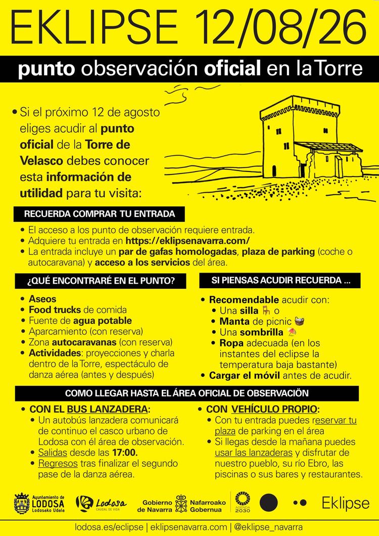 EKLIPSE / punto observación oficial en laTorre (INFO PRÁCTICA)