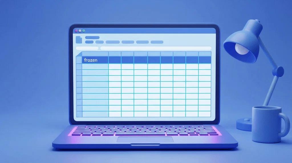 So fixierst du Zeilen und Spalten in Excel beim Scrollen