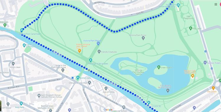 Part 4 of the 5.5km Dog-friendly run London to Victoria Park 